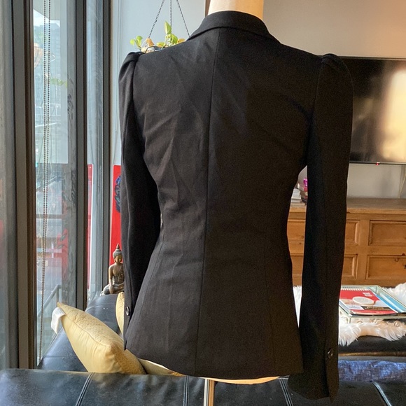 Elizabeth and James Fitted Structured blazer jacket with silk tie around waist - Picture 8 of 17